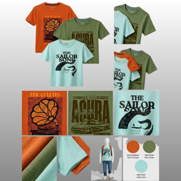 Kids Printed Cotton T-Shirt Combo Pack of 3