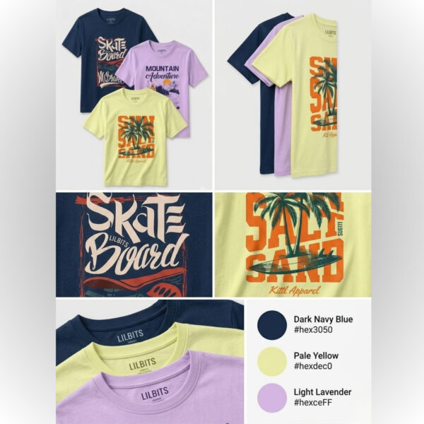Kids Printed Cotton T-Shirt Combo Pack of 3